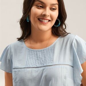 BloomChic Soft Blue Blouse Large